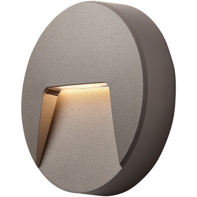 Round Outdoor Ip65 Pathway Guide Light - Indirect Cct Led - Grey Abs Plastic - image 1