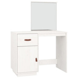 Walplus Dressing Table White 95X50X134 Cm Solid Wood Pine - thumbnail 2