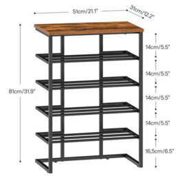 51X31X81Cm Hallway Shoe Storage Organizer Shelf - thumbnail 2