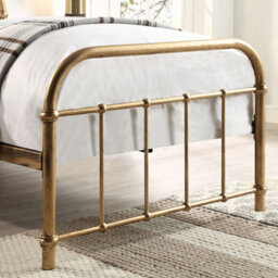 SlumberWorx Tewin Vintage Hospital Style Antique Brass Single Metal Bed Frame With Guest Trundle Bed - thumbnail 5