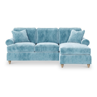 Alfie Lagoon Right Hand Chaise Sofa For Living Room - Fully Assembled By Roseland Furniture - image 1