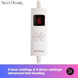 Sweet Dreams Luxury Fleece  Electric Blanket Single Size, Machine Washable Underblanket, Digital Control, Overheat Protection - thumbnail 4