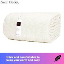 Sweet Dreams Luxury Fleece  Electric Blanket Single Size, Machine Washable Underblanket, Digital Control, Overheat Protection - thumbnail 2