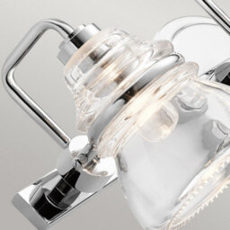 Luminosa Lighting Luminosa Kichler Talland Bathroom Wall Lamp Polished Chrome, Ip44 - thumbnail 2