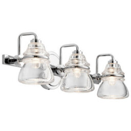Luminosa Lighting Luminosa Kichler Talland Bathroom Wall Lamp Polished Chrome, Ip44 - thumbnail 1