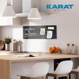 Floordirekt Stone Design Glass Magnetic Memo Board Home Office High Gloss Black 20 X 60 Cm - thumbnail 2