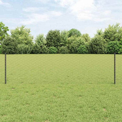 Berkfield Fence Posts 5 Pcs U-Channel Grey 60 Cm Steel - image 1