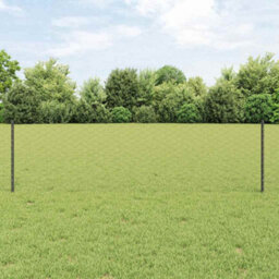 Berkfield Fence Posts 5 Pcs U-Channel Grey 60 Cm Steel - thumbnail 1
