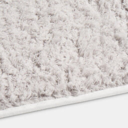 Ohs Fluffy Teddy Rug Soft Floor Carpet Non Slip Area Mat, Silver - 160 X 230Cm - thumbnail 4