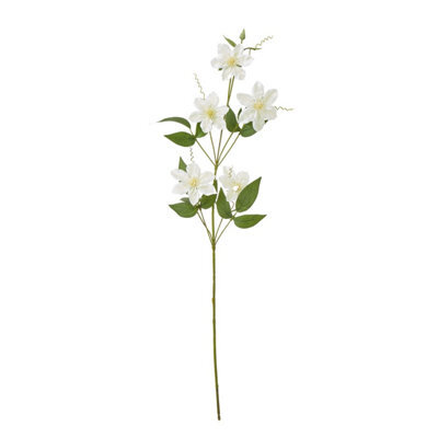 Wyld Haus Set Of 3 Cream Pearl Clematis Artificial Flower Sprays, 780mm Tall - image 1