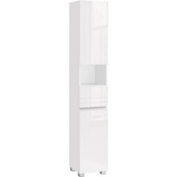 Songmics Tall Bathroom Cabinet, Slim Storage Cabinet, Bathroom Storage Unit, With A Drawer, Adjustable Shelves, White - thumbnail 6