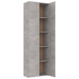 Berkfield Office Cabinet Concrete Grey 60X32X190 Cm Engineered Wood - thumbnail 5