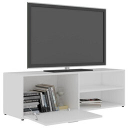 Berkfield Tv Cabinet White 120X34X37 Cm Engineered Wood - thumbnail 5
