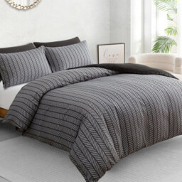 Pamposh Double Duvet Cover Set Brushed Microfiber Reversible Duvet Cover Hypoallergenic Bedding Set Ultrasoft With Zipper Closure - thumbnail 1
