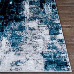 Livabliss Wanderlust-Abstract Blue Grey Cream Modern Marble Living Dining Bedroom Rug 160 X 220 Cm Easy Care, Non Shedding - thumbnail 5