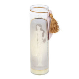 Aphrodite Goddess Tube Candle With Rose Quartz Crystals - thumbnail 2