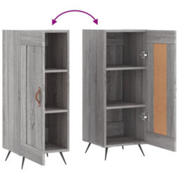 Berkfield Modern Sideboard Grey Sonoma 34.5X34X90 Cm Engineered Wood - thumbnail 9