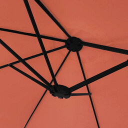 Berkfield Double-Head Garden Parasol With Leds Terracotta 449X245 Cm - thumbnail 8