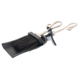Hill Interiors Chrome Crook Handle Hearth Tidy Silver/black (9Cm X 14Cm X 38Cm) - thumbnail 2