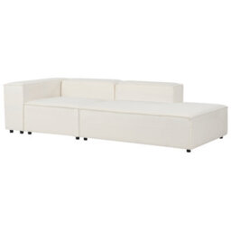 Beliani Modular Corner Sofa 4 Seater Ardal Boucle White Left Hand - thumbnail 7