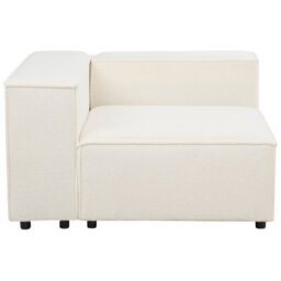 Beliani Modular Corner Sofa 4 Seater Ardal Boucle White Left Hand - thumbnail 9