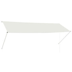 Walplus Retractable Awning Garden Sun Shade Canopy Gazebo For Back Door, Porch, Patio 350X150 Cm Cream - thumbnail 2