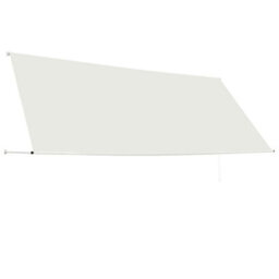 Walplus Retractable Awning Garden Sun Shade Canopy Gazebo For Back Door, Porch, Patio 350X150 Cm Cream - thumbnail 4