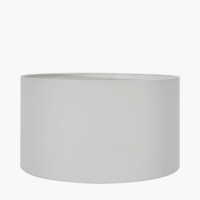 Pacific Lifestyle 40Cm White Drum Table Lamp Shade Ivory Poly Cotton Cylinder Floor Lampshade - image 1