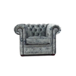 Chesterfield Low Back Club Armchair Marble Real Velvet Fabric In Classic Style - thumbnail 6