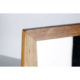 Orsina Wooden Frame Swivel Mirror, Durable 25X28Cm Pine Wood Tabletop Mirror, Natural Finish - thumbnail 4