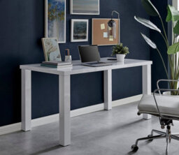 Furniturebox Uk Pivero White High Gloss Home Office Writing Desk Large
