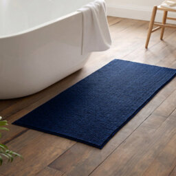 Moonlight Bedding Plush Chenille Bathroom Floor Mat Non-Slip Quick-Dry Absorbent Bathroom & Doorway Shower Rug Navy 50X80 Cm - thumbnail 7