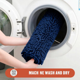 Moonlight Bedding Plush Chenille Bathroom Floor Mat Non-Slip Quick-Dry Absorbent Bathroom & Doorway Shower Rug Navy 50X80 Cm - thumbnail 5