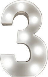 St Helens Home And Garden Battery Operated 3D Led Number 3 Light - thumbnail 4