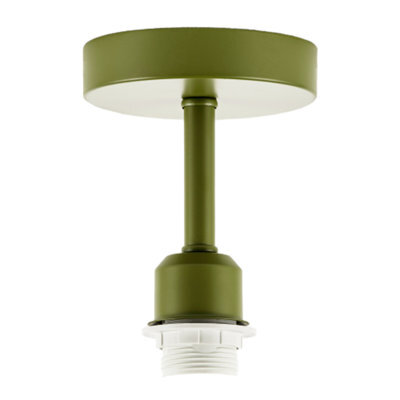 Happy Homewares Traditional Olive Green Ceiling Light Fitting To Hold Lamp Shades - image 1
