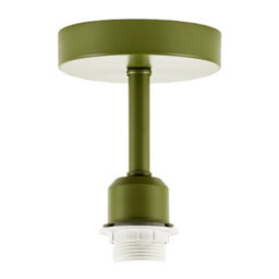 Happy Homewares Traditional Olive Green Ceiling Light Fitting To Hold Lamp Shades - thumbnail 1
