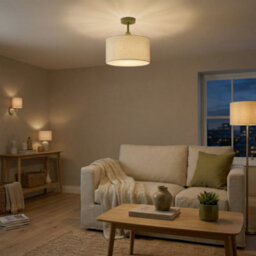 Happy Homewares Traditional Olive Green Ceiling Light Fitting To Hold Lamp Shades - thumbnail 6