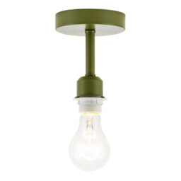 Happy Homewares Traditional Olive Green Ceiling Light Fitting To Hold Lamp Shades - thumbnail 3