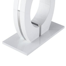 Furniture in Fashion Halo High Gloss Console Table In White And Melange Marble Effect - thumbnail 7