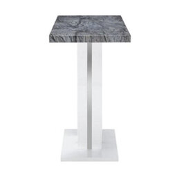 Furniture in Fashion Halo High Gloss Console Table In White And Melange Marble Effect - thumbnail 4