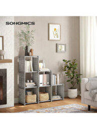 Songmics 9-Cube Drawer Organiser, Storage Unit With 9 Storage Boxes, Closet Organiser, Bookcase, 83.5 X 30 X 79.5 Cm - thumbnail 1