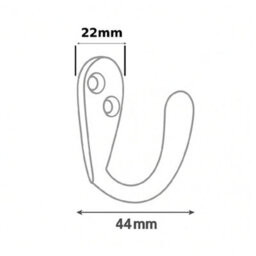 Sisi UK Electro Brass Single Robe Hat And Coat Hooks Pack Of 4 Wall Mounted Metal Towel Dress And Bag Hangers For Bathroom Bedroom - thumbnail 3