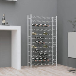 Vidaxl Wine Rack For 72 Bottles White Metal - thumbnail 1