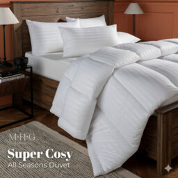 MHG Living 10.5 Tog All Season Duvet - Hypoallergenic Stripe Microfibre, Soft, Breathable & Machine Washable - Single - thumbnail 2