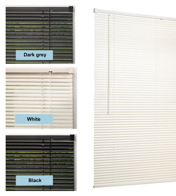 Lister Cartwright 25mm Pvc Venetian Blinds Windows Easy Fit Child Safety Included (White, 60 Cm Width X 160 Cm Drop) - image 1