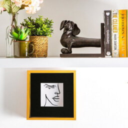"Nicola Spring 8 X 8"" Deep Photo Frames - Light Wood/black Mount - 3D Deep Box Picture Frame Display Case (4 X 4"" Mount) X2" - thumbnail 5