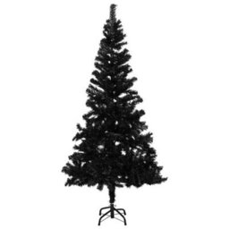 Walplus Artificial Pre-Lit Christmas Tree With Ball Set Black 180 Cm Pvc - thumbnail 2