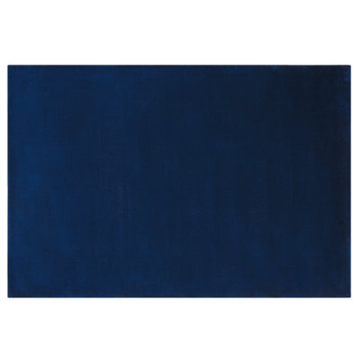 Beliani Rug Gesi Ii Navy Blue 160 X 230 Cm Viscose - image 1
