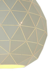 Orsina Large White Geometric Pendant Light, Modern Ceiling Light With White Steel Shade, Durable Decorative Lighting - thumbnail 2