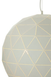 Orsina Large White Geometric Pendant Light, Modern Ceiling Light With White Steel Shade, Durable Decorative Lighting - thumbnail 3